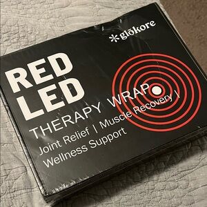 Glokore Red LED Therapy Wrap - Black with Red Accents